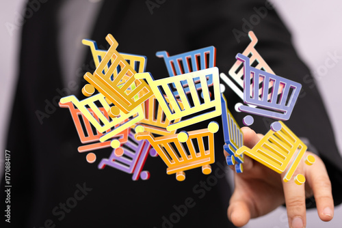 Person holding colorful sho...