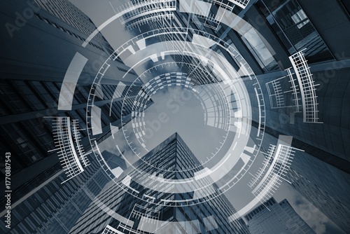 Digital modern assistant and big data concept