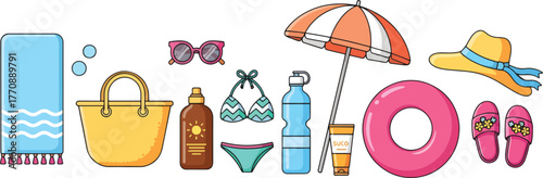 Summer beach accessories