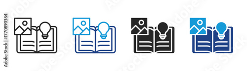 Creative Content icon set multiple style collection