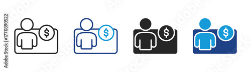 Personal Finance icon set multiple style collection