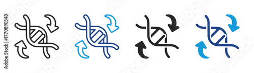 Dna Therapy icon set multiple style collection
