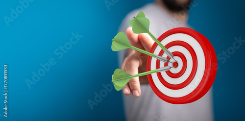 Image of a dartboard with d...