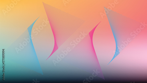 Abstract colorful background with geometric shapes and vibrant gradient hues creating a modern and dynamic composition for various design applications and artistic projects