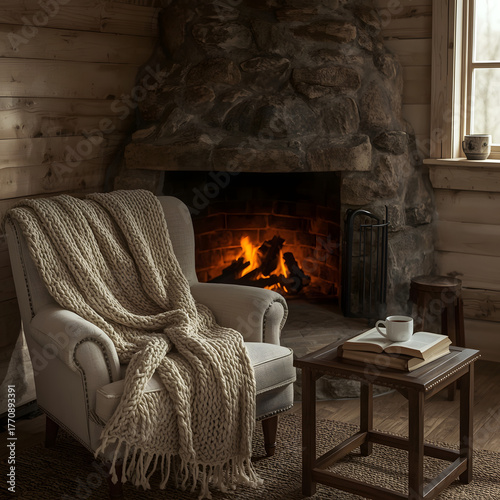 sofa layout with fireplace