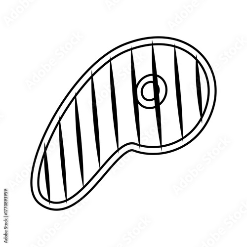 Meat icon vector . Steak illustration sign. BBQ symbol. Food logo. Brazier mark.