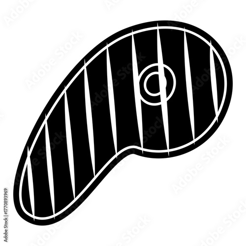 Meat icon vector . Steak illustration sign. BBQ symbol. Food logo. Brazier mark.