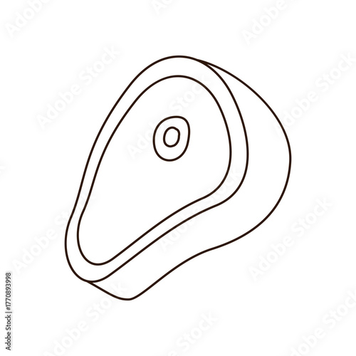 Meat icon vector . Steak illustration sign. BBQ symbol. Food logo. Brazier mark.