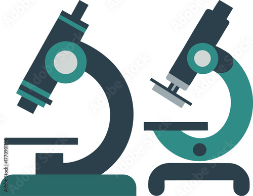 Two detailed microscopes for scientific exploration banner