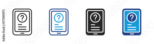 Support icon set multiple style collection