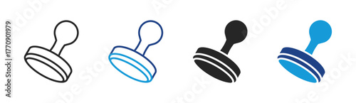 Approval icon set multiple style collection