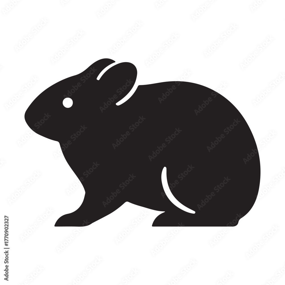 Obraz premium Charming pika illustration with vibrant colors and classic typography