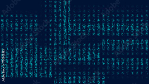 A stream of binary matrix code on the screen. numbers of the computer matrix.