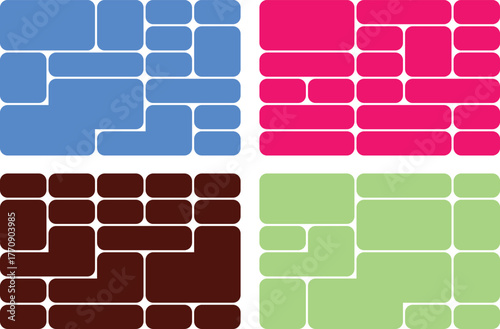 Colorful abstract layout design, featuring a modern and eyecatching arrangement of geometric shapes and vibrant hues