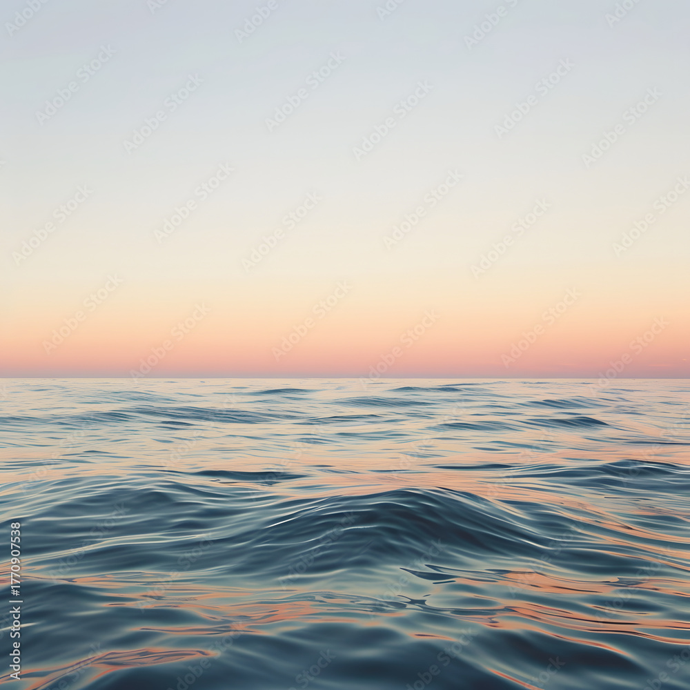 Obraz premium AI-Generated Pastel Ocean Sunset