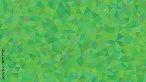 Vibrant green geometric background with a modern abstract low poly triangular pattern for design