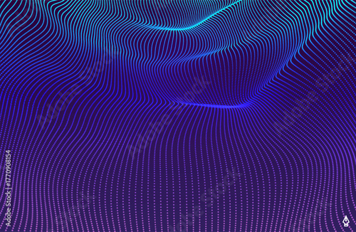 Abstract background. Graphic design. Network illustration. 3D grid surface. Illustration for brochure, poster, cover, card, presentation, flyer or banner.