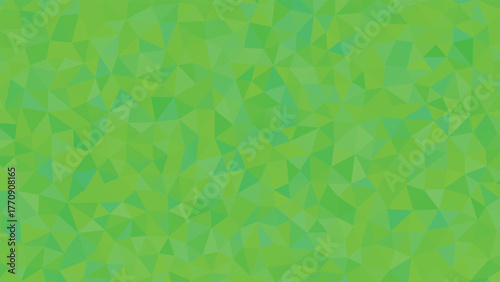 Vibrant Low-Poly Abstract Green Geometric Texture Background Pattern for Digital Design and Modern Art Projects