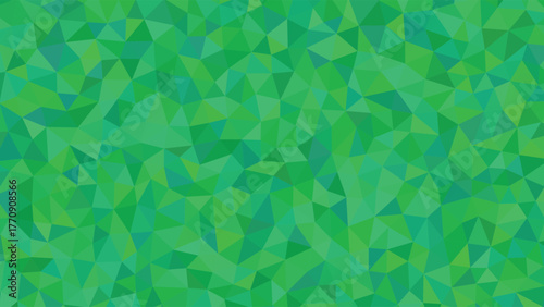 Abstract Green Polygonal Background Vibrant Geometric Design and Texture