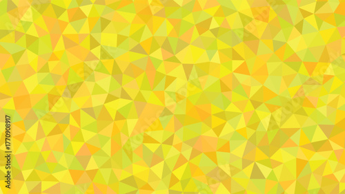 Vibrant abstract geometric pattern background with a mosaic of golden triangles and polygons creating a dynamic texture