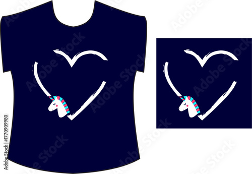 Romantic Hand-Drawn Heart T-shirt Design