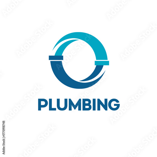 Vector logo design template for plumbing company.	
