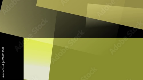 Abstract geometric composition with overlapping planes in shades of yellow and green, creating a modern design
