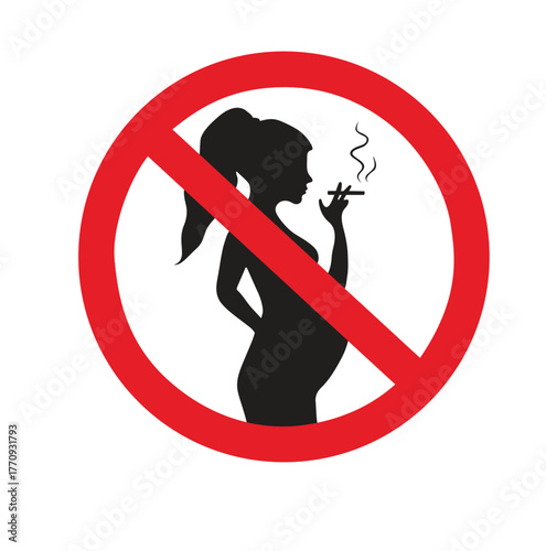 Pragnancy woman no smoking warning icn.eps