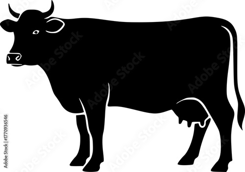 Cow - High Quality Vector Logo - Vector illustration ideal for T-shirt graphic
