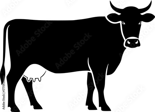 Cow - High Quality Vector Logo - Vector illustration ideal for T-shirt graphic
