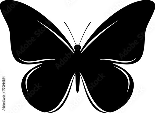Butterfly | Minimalist and Simple Silhouette - Vector illustration
