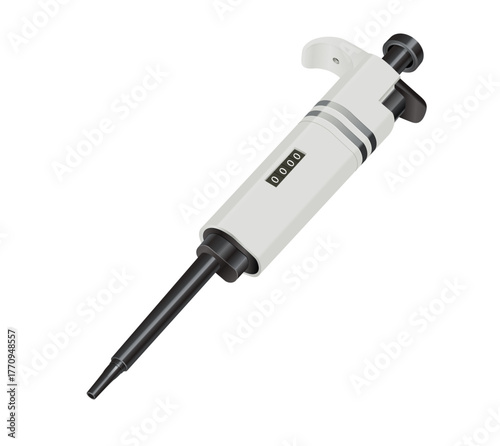 Micropipette - PCR Testing Lab Apparatus - Illustration