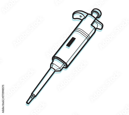 Micropipette - PCR Testing Lab Apparatus - Illustration