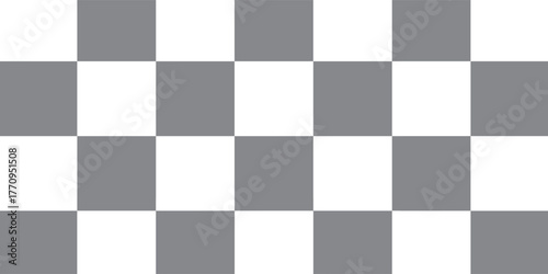 Black and white checkerboard background with waves. Modern vector.