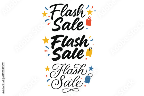 Flash Sale Calligraphy. Flash Sale. Create a calligraphy lettering illustration of the phrase: Flash Sale.