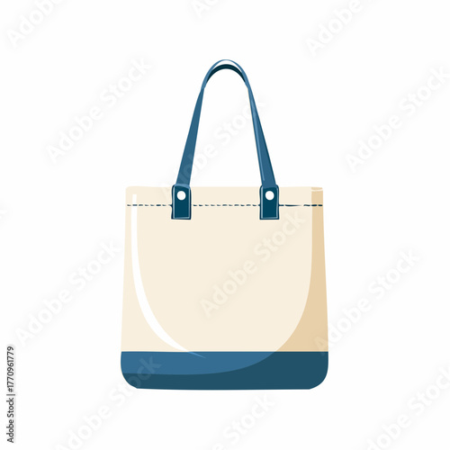 Cotton tote bag hanging on hook