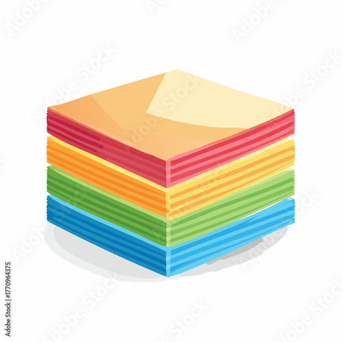 Stack of folded napkins