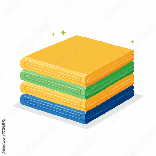 Pile of folded dishcloths