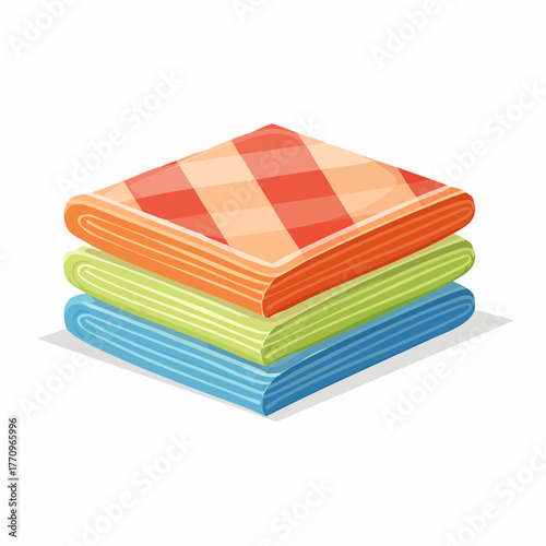 Pile of folded dishcloths