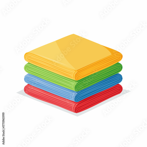 Pile of folded dishcloths