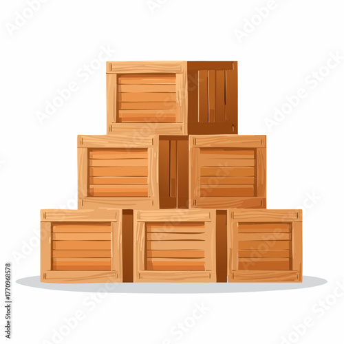 Stack of wooden crates
