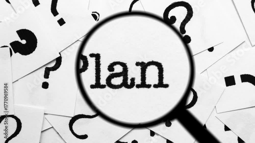 Magnifying Glass Searching for Plan Among Question Marks and Words