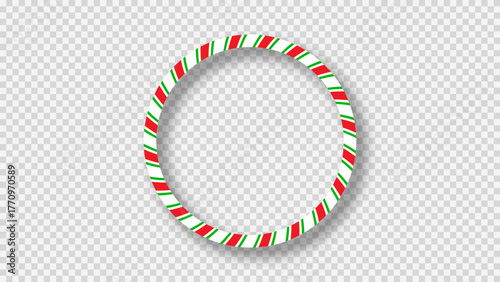 Christmas candy cane frame