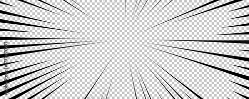 Black comic book transparent background