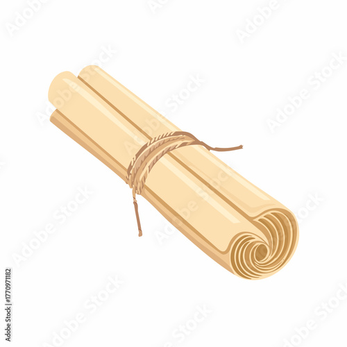 Paper roll tied with twine