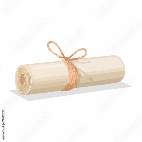 Paper roll tied with twine