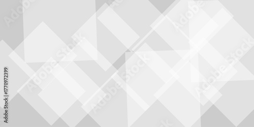 Abstract white and grey geometric overlapping square pattern, design of technology background with shadow. Vector illustration. You can use for add, poster, design artwork, template, banner, wallpaper