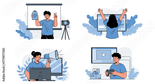 Dynamic creators engaging audiences online with innovative content creation tools and strategies