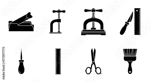 Essential crafting tools collection for creative projects and DIY endeavors