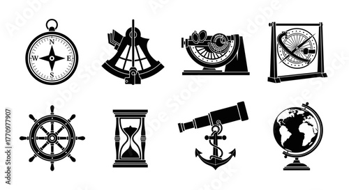 Vintage nautical navigation tools inspire adventure and exploration journeys